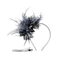 thumbnail image 3 of Ticikt Fascinators Hat for Women, Tea Party Hat Floral Lace Headband for Wedding Cocktail Party Dress Up,Grey, 3 of 4