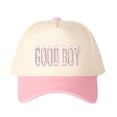 thumbnail image 6 of VERGIAC GOOD BOY Letter Embroidered Trucker Hat, Unisex Adjustable Snapback Mesh Cap for Daily Travel Outdoor Casual Wear, 6 of 10