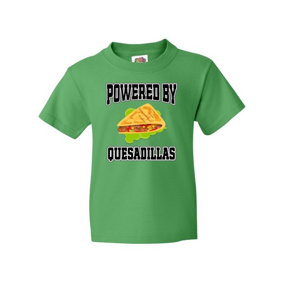Inktastic Powered by Quesadillas Youth T-Shirt