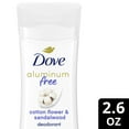 thumbnail image 3 of Dove Aluminum Free Deodorant Stick Cotton Flower & Sandalwood, 2.6 oz, 3 of 9