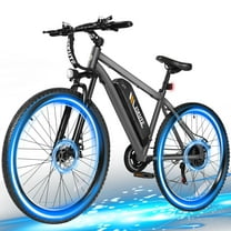 ESKUTE Grey Electric Bike for Adults – 27.5" Mountain E-Bike, 21-Speed,1200W Peak Brushless Motor 19MPH,500W Motor 48V 10.4Ah Removable Battery, Up to 55 Miles Range, Commuter E-MTB,with NFC Unlock