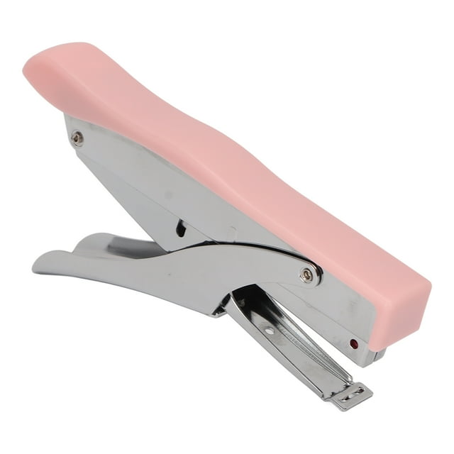 Agrafeuse Portative à Main, Petite Agrafeuse Compacte et Portable Pratique Ergonomique pour la Maison Bleu, Rose