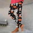 thumbnail image 5 of QATAINLAV Women's 2024 Halloween Costume, Leggings for Women High Waisted Sport Pant Novelty Graphic Printed Seamless Skinny Bottom Today Prime Sales Orange S, 5 of 7