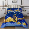 thumbnail image 1 of Erosebridal Gold Castle Coverlet Set Twin, Ramadan Mubarak Bedding Set, Blue Gold 2 Pieces, 1 of 5