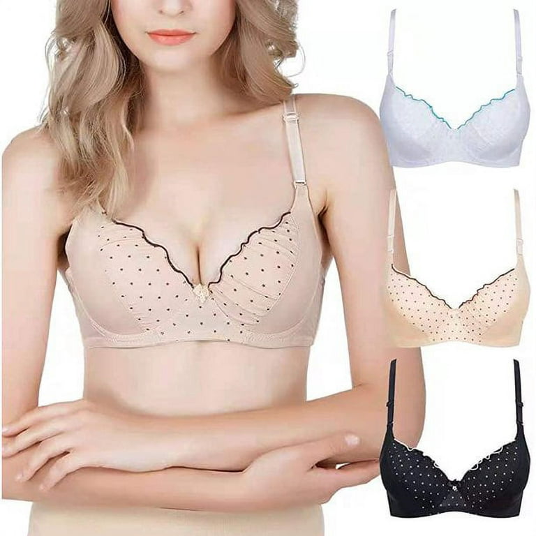 32B Bras for Women 3 Pack Underwire Push Up Bra Pack Padded Contour  Everyday Bras B 32B
