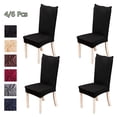 thumbnail image 1 of CJC Dining Chair Covers, Stretch Solid Color Seat Slipcovers, Universal Chairs Protector Covers, 4/6 Pack, 1 of 7