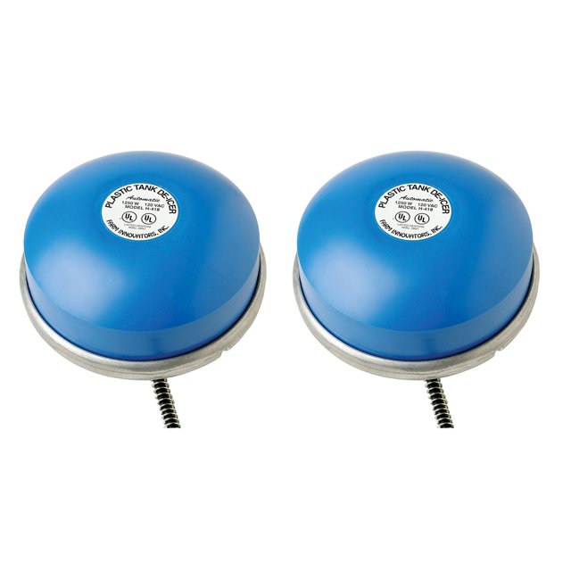 Farm Innovators H-418 Ice Chaser 1250W Floating Tank Deicer, Blue (2 Pack)