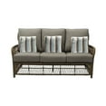 thumbnail image 1 of Four Seasons Courtyard Positano 3 Seater All Weather Wicker Loveseat, Beige, 1 of 6