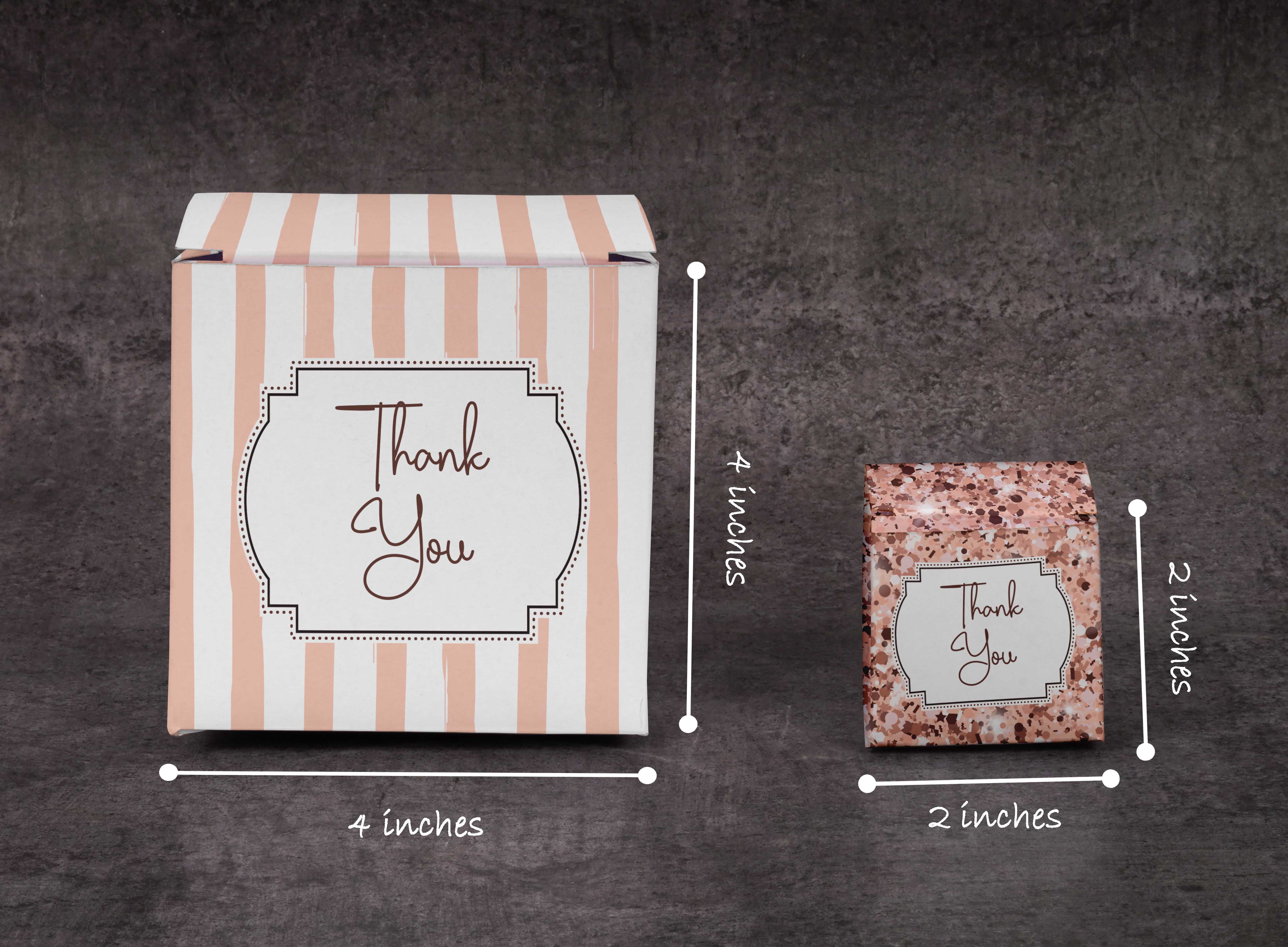 InkdotpotPaper Box -Mini Favor Box ForBaby Shower4x4x4 Inches Paper Gift Boxes, Candy Paper Box For Party Favors, Baby ShowerConfetti,Boy / GirlTheme- Pack Of 20