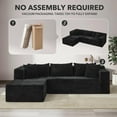thumbnail image 4 of BeesClover Modular Sectional Sofa Cloud Sectional Couch, 106" Comfy Fluffy L Shaped Couches for Living Room,Oversized Sofa Sleeper with Deep Seat, 4 of 7