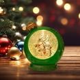thumbnail image 6 of Sharprepublic Christmas Snow Globe Crafts Glitter Snow Globe Lights for Window Indoor Xmas green, 6 of 8