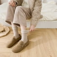 thumbnail image 5 of 5Pcs Warm Socks for Women Knitting Winter Fashion Fluffy Fleece Compression Unisex Funny Socks Khaki, 5 of 6