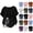 Black-1, variant on Women's Crew Neck Short Sleeve Printed Blouse, Linen Blend Side Button Relaxed Fit Print Casual Summer Daily Shirt Top