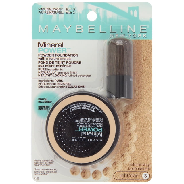 Base de maquillaje en polvo Maybelline Mineral Power Natural Ivory, 8 g