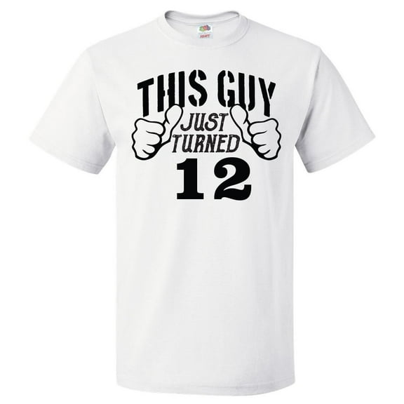 12th Birthday Gift For 12 Year Old This Guy Turned 12 T Shirt Gift