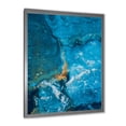 thumbnail image 2 of Designart 'Abstract Blue Marble Composition I' Modern Framed Art Print, 2 of 4