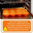 thumbnail image 3 of SUSWIM 2 Pack Silicone Muffin Pan & Cupcake Pans for Baking - 12 Cup Regular Size Egg Bites Molds （0range）, 3 of 6