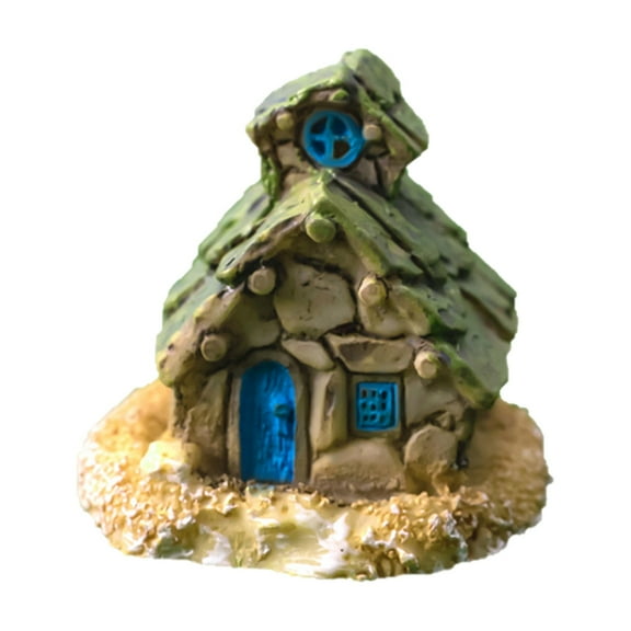 (Clearance) pdqouc Fairy Garden,Miniature Fairy Garden Stone House, Garden Decorations Outdoor Resin Elf House Ornament, Unique Lawn and Garden Decor for Home Patio Decoration