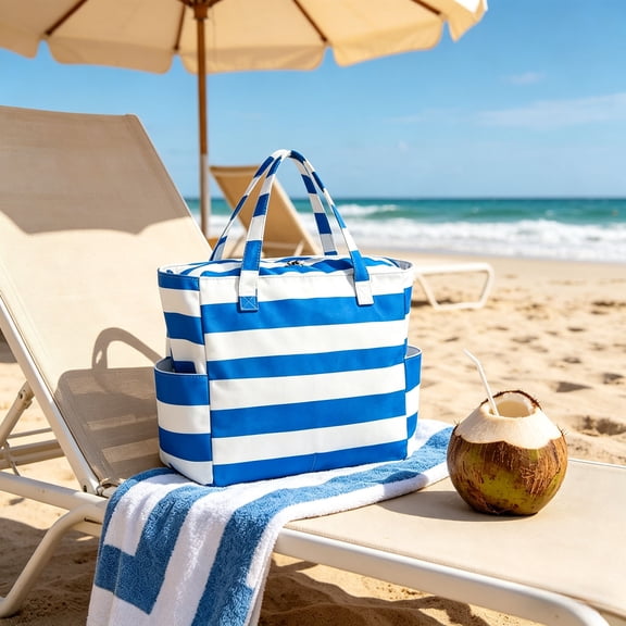 Extra Large Beach Bag Waterproof Beach Totes Bags, Beach Tote for Women Men,Pool Tote with Zipper Wet Pocket