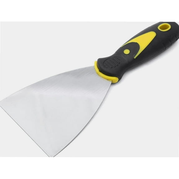 Stainless Steel Wall Scraper Paint Stripper Scraper with Soft Grip Handle Filling Putty Knife Scraper for Wallpaper Drywall Decals DIY Decorating Removal Painting Y2-SCNZ (4 Inch)