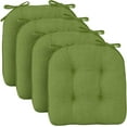 thumbnail image 5 of Chair Cushions for Dining Chairs, Non-Slip Kitchen Chair Pads with Ties, Tufted Shredded Foam Kitchen Chair Cushions Set of 4, 15.5" X 15.5", Grass Green, 5 of 12