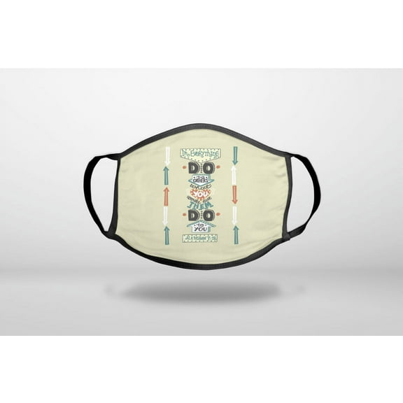 Matthew 7:16 - Do Unto Others - 3-Ply Reusable Soft Cloth Face Covering, Unisex, Cotton Inner Layer