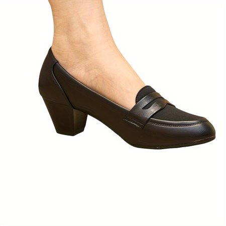 

Women s Mid-Heel Pumps Comfortable Composite Toe Block Heel Shoes for Dress Wedding Party & Office - Solid Color with Fabric & Man-Made PU Upper Fabric Lining TPU Sole All-Season
