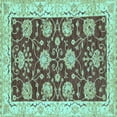 thumbnail image 1 of Ahgly Company Indoor Square Abstract Light Blue Modern Area Rugs, 5' Square, 1 of 4