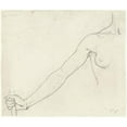thumbnail image 2 of Richard Nicolaüs Roland Holst 17x15 Gold Ornate Wood Frame and Double Matted Museum Art Print Titled - Right Arm and Breast of a Woman (1904), 2 of 4