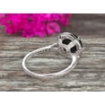 thumbnail image 5 of Surprisingly 1.75 Carat Black Diamond Moissanite Engagement Ring On 10K White Gold Anniversary Ring With Float Halo Claw Prongs Promise Ring 6mm Round Cut Gemstone, 5 of 5
