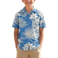 thumbnail image 4 of WAVSUF Boys Turndown Shirt Short Sleeve Classic Fit Cartoon Print Summer Hawaiian Vacation Shirt Multicolor Size 10-12, 4 of 8