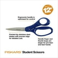 thumbnail image 2 of Fiskars 7-Inch Stainless Steel Pointed Scissors, 3-Pack, Purple, Blue & Turquoise, 3 Count, 2 of 8