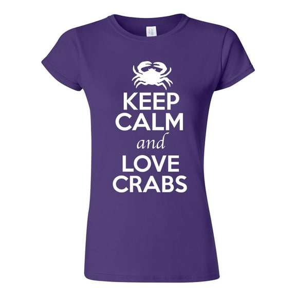 Junior Keep Calm And Love Crab Sea Animal Lover T-Shirt Tee