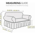 thumbnail image 3 of Loveseat Cover Super Soft 1-Piece Light Coffee Slipcover for Loveseats Stretch Universal Spandex Couch Covers for Living Room Easy Fit Washable Furniture Sofa Protector with Skirt, 3 of 9