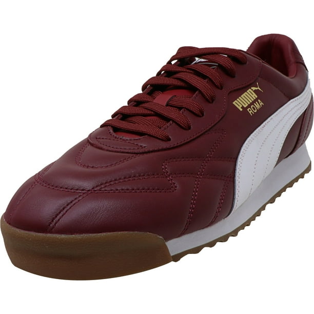 Puma Men's Roma Anniversario Pomegranate/Puma White Ankle-High Leather Sneaker - 13M