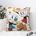 thumbnail image 6 of The Cuphead Show Throw Pillow Cover Decoration Pillow Case Cushion Home Decor for Home Sofa Couch 22"x22", 6 of 7