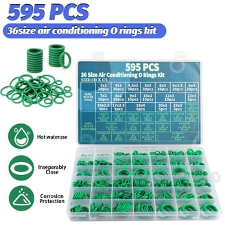 595pcs Air Conditioning O Ring Kit 36 Size Assortment Set O-Type Sealing Rubber Ring Rubber Accessories Durable - 34