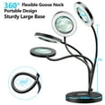 10X LED Lighted Magnifying Glass with Stand, 3 Modes Dimmable, Hands