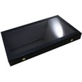 thumbnail image 6 of Black Jewelry Display Buckle Case 2 5/8" w Acrylic Glass Top & Pad, 6 of 10