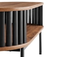 thumbnail image 4 of Modway Fortitude Oval Wood Coffee Table with Open Storage in Walnut/Black, 4 of 8