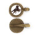 thumbnail image 1 of Épingle à Cheveux en Forme de Cheval Courant, Broche, Pince à Cheveux, 1 of 3