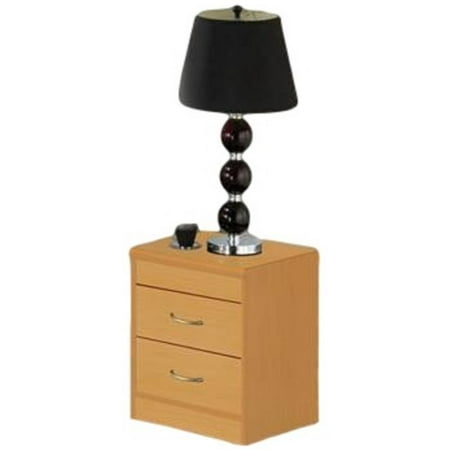 Maple Finish 2 Drawer - Pemberly Row 2 Drawer Nightstand in Beech