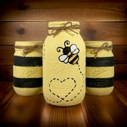Bumble Bee Mason Jars/Bee Mason Jars/Bee Decor/Bee Baby Shower/Bee Bridal Shower