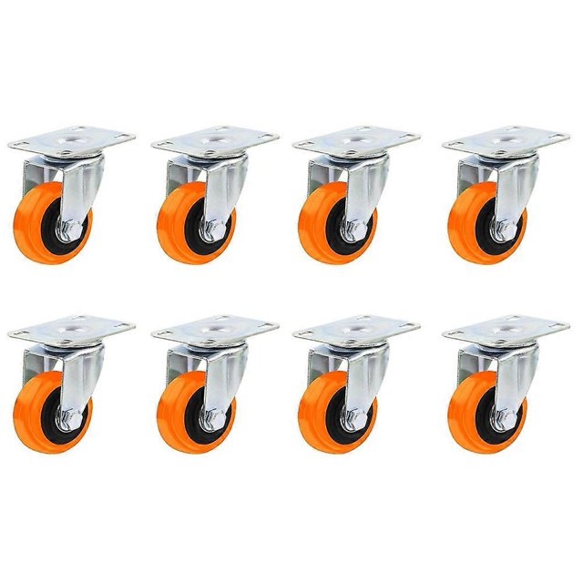 1.5Inch Casters Wheels Set, 360° Swivel Universal Plate Caster Wheels