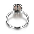 thumbnail image 3 of Limited Time Sale 1.25 carat Morganite (Oval cut Morganite) Solitaire Engagement Ring in 10k White Gold for Women, 3 of 3