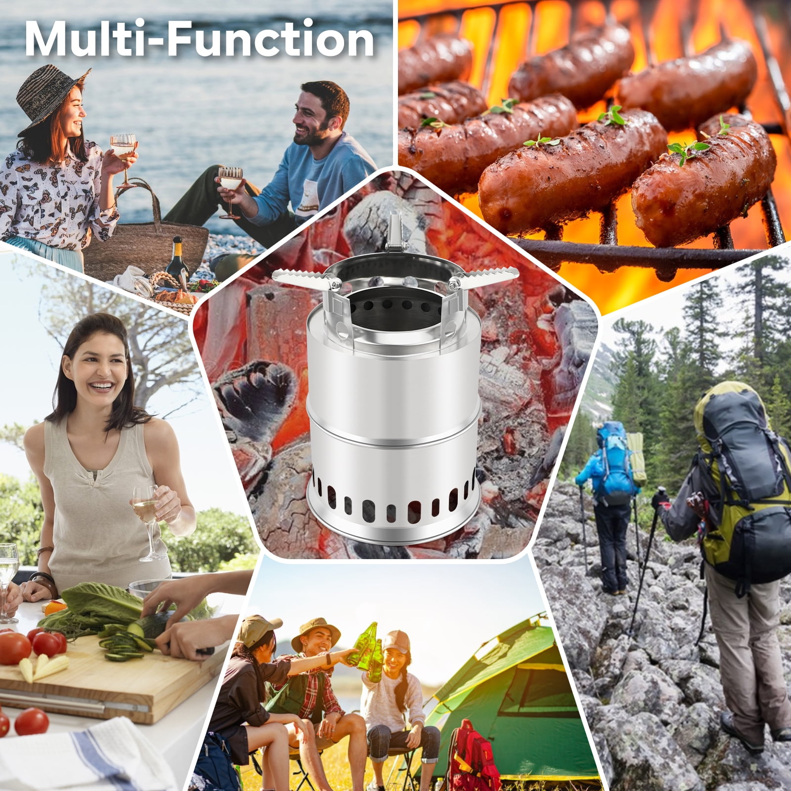 Buy SAN LIKE Camping Stove Wood Burning Stove Mini Folding Backpacking