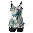 thumbnail image 4 of YABCSAZ Tankini Swimsuits for Women Tummy Control Swimwear with Shorts Summer Casual Loose Tankini Suits Sling Strappy Back Athletic Swimwear Two Piece Bathing Suit, 4 of 6