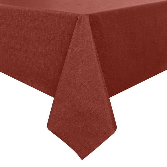 Mantel Romanstile, 137 x 198 cm, impermeable, de PVC rojo oxidado