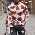 thumbnail image 2 of fartey Men Plus Size Valentines Day T-Shirts Funny 2025 Love Heart Printed Top Tunic Casual Long Sleeve Hip Hop Tshirt Big and Tall Trendy Pattern Crewneck Fitness Gifts Shirt, S-5XL, 2 of 5
