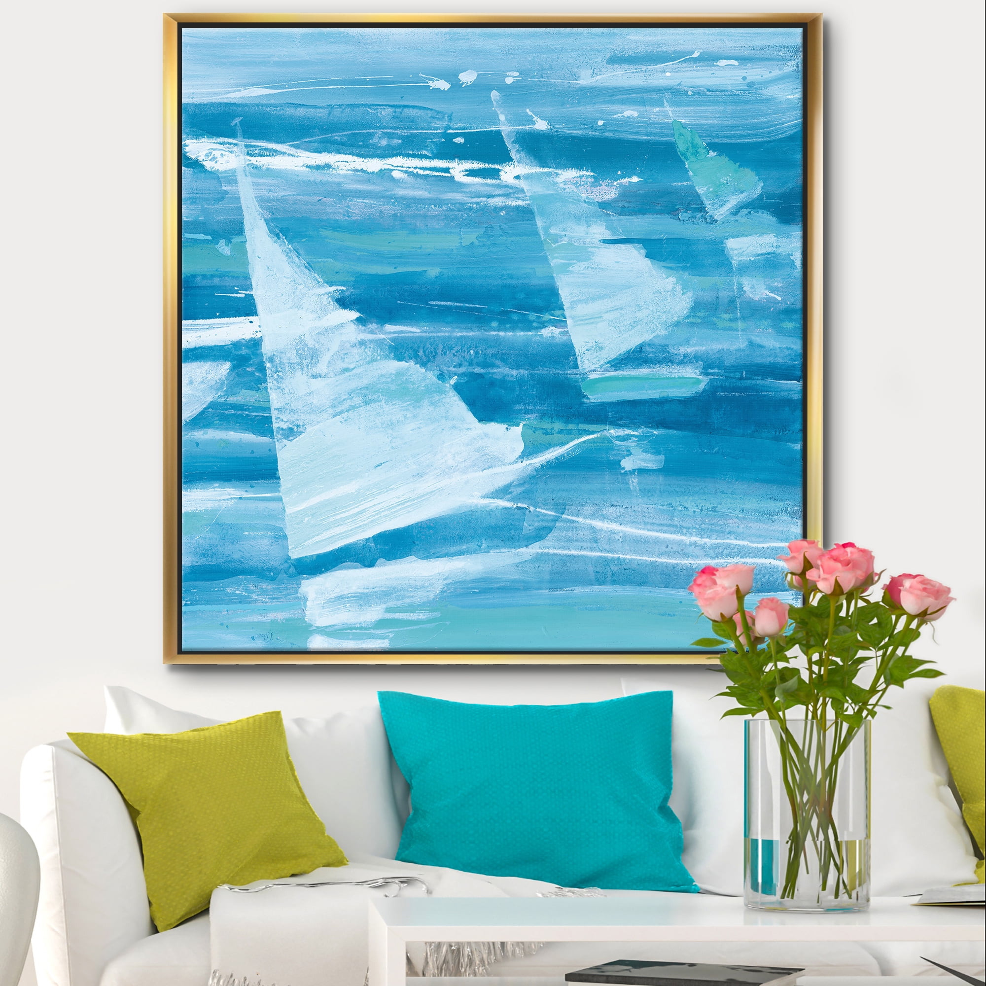 Designart ' From the Shore I ' Nautical & Beach Framed Canvas